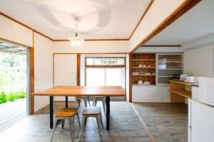 サンゴ石小屋のある宿