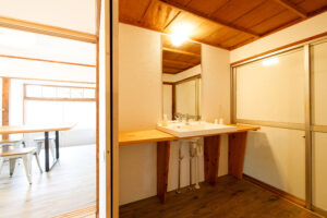 サンゴ石小屋のある宿